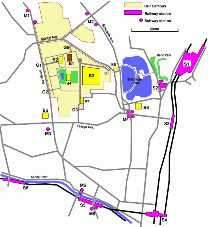 (Map around the Campus)